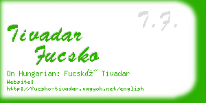 tivadar fucsko business card
